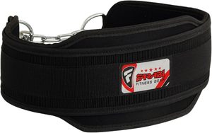 Ceinture de musculation en néoprène Farabi Sports, noire, pour l'entraînement, unisexe, chaîne en acier réglable, protection professionnelle - Product Image 3