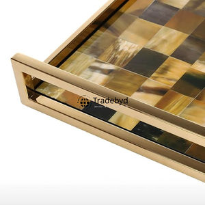 Bandeja de Servir Decorativa Moderna y Móvil Hecha a Mano con Cuerno Natural de Primera Calidad, Decoración de Lujo para Mesa de Comedor y Hogar por Tradebyd - Product Image 5