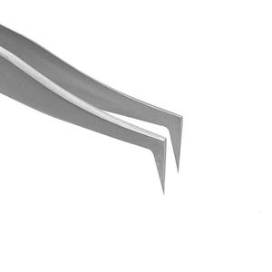 90 Degree Custom Private Label Beauty Fiber Grip Smooth Tip Volume Lash Tweezers Set Japanese Stainless Steel Anti-Static - Product Image 2