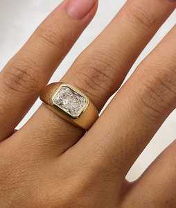 Bagues de fiançailles solitaires en diamant de laboratoire émeraude de 2 carats, serties clos, avec bande conique, alliances de mariage et d'anniversaire en or massif 14K 18K - Product Image 6