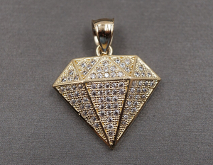 จี้เพชรเลี้ยงในห้องปฏิบัติการสไตล์วินเทจสำหรับผู้ชาย เงินแท้ 925 ประดับเพชรระยิบระยับ - Product Image 1