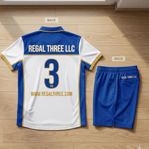 Custom Tennis Uniform Custom Printed Team <b>Name</b> Tennis Polo Tops Shorts Set 100% Polyester Training Tennis Uniforms - Product Image 2
