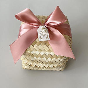 Premium <b>Gift</b> Presentation <b>Basket</b> Small Bamboo <b>Gift</b> Box Wholesale Eco Straw <b>Hamper</b> Home Decorative Storage Organizer Case - Product Image 3