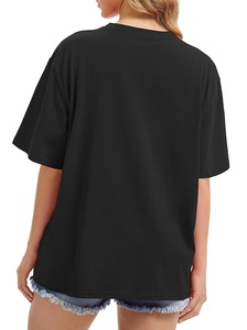 Camiseta de Mujer de Algodón 100% con Estampado de Nuevo Diseño, Manga Corta, Cuello Redondo, Hombros Caídos, Estilo Casual, de Bangladesh - Product Image 5