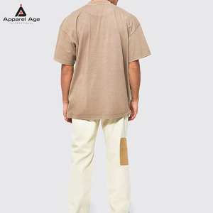 T-shirt homme coupe ample avec logo personnalisé, effet usé, meilleure qualité, manches courtes, best-seller. - Product Image 4