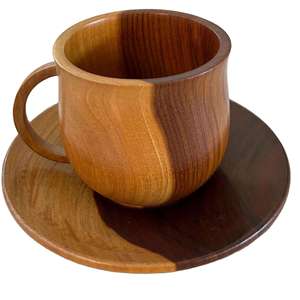Chope à bière classique en bois, faite à la main, en forme de baril, en bois naturel, idéale pour le thé, le café, les boissons chaudes, le vin, les événements de mariage - Product Image 6