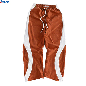 Pantalones de Lona Personalizados para Hombre, Color Azul Oscuro con Franja Lateral Blanca, Cintura Elástica, Ligeros, Transpirables, con Cordón Ajustable, Última Tendencia - Product Image 6