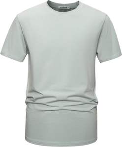 เสื้อยืดคอกลมแขนสั้นสีดำสำหรับผู้ชาย ผ้าฝ้ายเจอร์ซีย์ 100% ทรงหลวม แต่งขอบตัดสี ลายตัวอักษรด้านหน้า ผ้าไม่เป็นขุย ระบายอากาศได้ดี - Product Image 2
