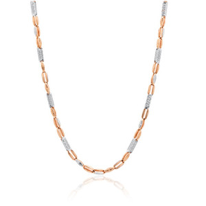 Cadena de oro rosa de 18 quilates para hombre, collar de oro real regular, elegante, de eslabones sólidos, joyería fina, clásica, de lujo. - Product Image 5