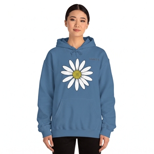 Sweat-shirt à capuche personnalisé pour femme, imprimé tournesol par sublimation, avec cordon de serrage et poche avant - Product Image 5