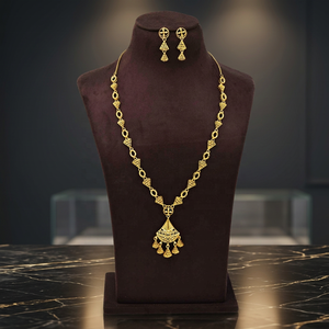 Colliers longs de mariée en or rempli 14K, 18K, 24K, style Dubaï, design turc traditionnel, ensemble de bijoux de mode, vente en gros - Product Image 6