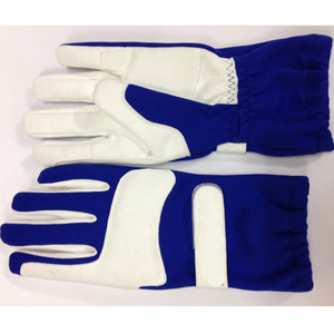 Gants de course à doigts entiers bleus et blancs antidérapants avec fermeture à cordon unisexe pour activités de plein air - Product Image 4