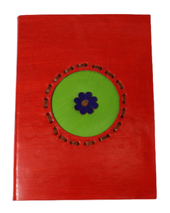 Cuaderno de Cuero de Cabra Hecho a Mano, Estilo Étnico Personalizado, Tapa Dura Multicolor, Cuaderno Promocional, Camelon Exports, 5x7 Pulgadas - Product Image 1