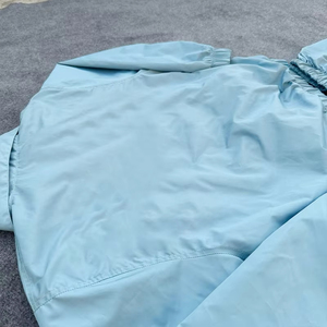 Ensemble de survêtement bleu clair pour femmes, manches longues, fermeture éclair, short sportif, séchage rapide, léger, ensemble d'été, couleur unie, coupe ample - Product Image 6