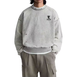 Sudadera con efecto lavado ácido para hombre, la más vendida, 100% algodón, la mejor calidad, en oferta - Product Image 1