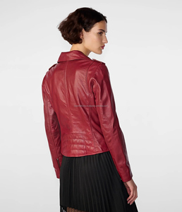 La mejor llegada Chaquetas de mujer Moto Ropa de cuero de alta calidad Chaqueta de cuero de nuevo diseño personalizado de manga completa para mujer - Product Image 4