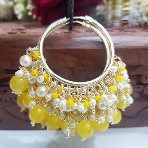 JeweleMarket Fashion Hoop Dangler Earrings | Ethnic Statement Accessories for Women - Product Image 3