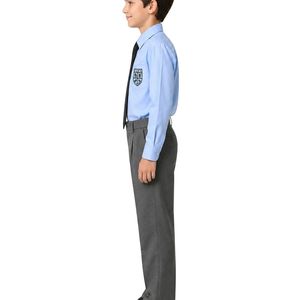 Chemise d'uniforme scolaire personnalisée pour garçons, vêtements scolaires formels pour enfants, chemise à manches longues boutonnée, à porter au quotidien - Product Image 3