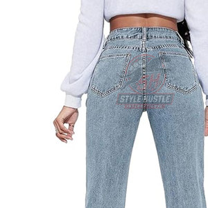 Pantalones Vaqueros para Mujer, Diseño Personalizado, Transpirables, Ecológicos, Diseño Único, Pantalones Vaqueros Más Vendidos al Por Mayor - Product Image 6