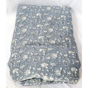 Nueva Llegada, Tela de Algodón India con Estampado Floral Sanganeri, Arte Étnico, Material Suave para Confección de Vestidos, Decoración del Hogar, Venta al Por Mayor - Product Image 3