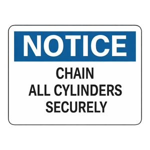 Brady Notice Cylinder <b>Chain</b> Securely Sign for Laboratory and Industrial Storage Areas - Product Image 1