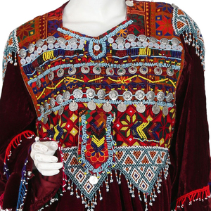 Vestido Afgano para Mujer, Diseño de Bordado y Patchwork de Alta Calidad, Estilo Tribal Kuchi Antiguo, para Adultos - Product Image 6