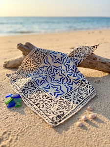 Pañuelo Cuadrado Artesanal Teñido a Mano con Estampado de Paisley, de Algodón, para la Cabeza, Estilo Boho, Multifuncional, para Hombre y Mujer, Estilo Indio - Product Image 1