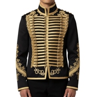 Nouvelle Veste Napoléon Cérémoniale Universelle Personnalisée Noire et Or, Vente en Gros Usine