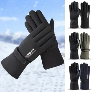 Herren Winter-Ski-Handschuhe warme und plüsch verdickte wasserdichte Handschuhe Outdoor-Radfahren winddichte und kältestechende Handschuhe