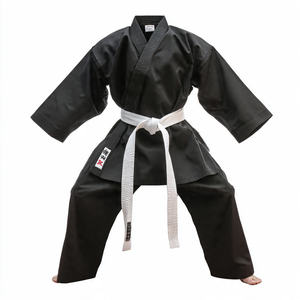 Uniforme de karaté de haute qualité, couleur unie, noir, combinaison de judo pour hommes, vêtements d'arts martiaux, uniformes de boxe et de karaté pour hommes - Product Image 2