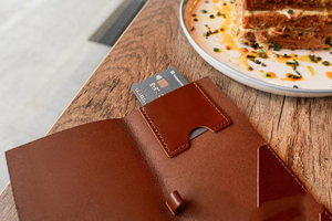 Classy Genuine Leather Heavy Duty Restaurant Bill Holder Custom Brand Logo Luxury Guest Check Presenter Waiter Order Tray - Product Image 4