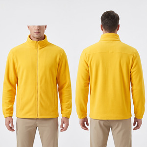 Veste à capuche zippée intégrale en polaire de laine premium 300 GSM pour homme, douce, chaude, hiver, logo embossé, OEM ODM, imperméable, anti-UV - Product Image 1