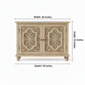 Indian Manufactured Luxury Storage <b>Sideboard</b> Cabinet with Multiple Drawers and Doors for Home Available At Best Market Price - Product Image 3