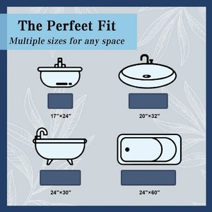 Alfombra de Baño Rectangular Azul Grueso, Color Sólido, Base Antideslizante de Goma, Microfibra Acolchada, Uso Doméstico, Lavable a Máquina - Product Image 6