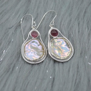 Pink Tourmaline Gemstone <b>Clip</b>-<b>on</b> <b>Earrings</b> 925 Sterling Silver <b>Gold</b> Plated Luxury Party Women's Jewelry June October Birthstone - Product Image 1
