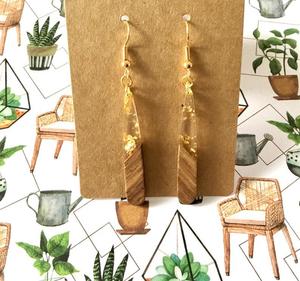 MN EXPORTS Designer <b>Resin</b> and Wood Earrings Lightweight Handmade Dangle Jewelry for Modern Women Fashion Party - Product Image 3