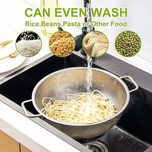 Colador de Harina Ergonómico de Acero Inoxidable de 2 Tamaños para Hornear, Filtrar Café, Té y Jugos - Product Image 5