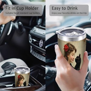 Stainless Steel Tumbler 20oz Double Wall <b>Insulated</b> Drinkware Modern Design Travel <b>Mug</b> - Product Image 4