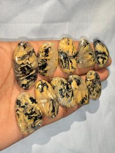 MAHNAJ GEMS Wholesale Tiger Dendritic Agate Cabochon Bead Caps Natural Gemstone Material Lightweight High Quality Jewelry Stone - Product Image 3