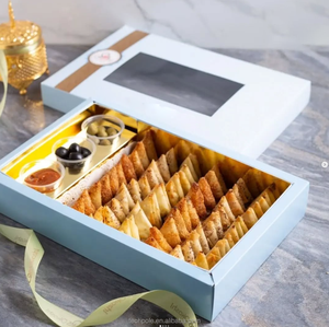 Có thể tái chế thức ăn nhanh giấy trượt hộp cho <span class=keywords><strong>Macarons</strong></span> bánh crepe Cookie Crepe cho Sushi ngọt ngào tráng miệng Pastry Biscuit bao bì - Product Image 5