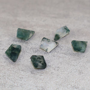 Cabochon en Agate Mousse Naturelle Forme Cerf-volant 8x12mm Pierre Libre pour la Fabrication de Bijoux Vente en Gros en Vrac - Product Image 2