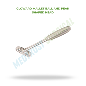 Marteau orthopédique Cloward à tête en forme de boule et de pignon, en acier inoxydable, pour la chirurgie osseuse - Product Image 2