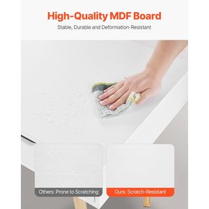 Semplice legno bianco rettangolo MDF studio tavolo di stoccaggio per bambini camera da letto cassetti in legno piccola scrivania per disegnare mobili da ufficio - Product Image 3