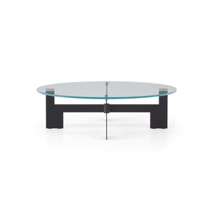 Glass <b>Top</b> Metal Coffee <b>Table</b> Modern Living Room Furniture Durable Frame Stylish Designer Center <b>Table</b> Home Decor - Product Image 2