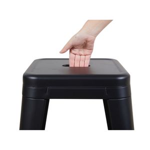 Ensemble de 2 tabourets de bar sans dossier en métal de 24 pouces, non empilables, avec montage facile et design peu encombrant - Product Image 4