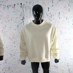 เสื้อสเวตเชิ้ตคอวีทรงหลวมสำหรับฤดูหนาว ผ้าฝ้าย 100% สไตล์วินเทจ ระบายอากาศได้ดี แห้งเร็ว เส้นด้ายละเอียด ซิปแบบสวม - Product Image 2