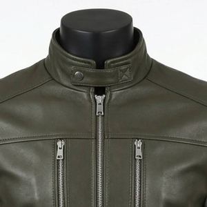 High Quality Fashion Genuine Leather <b>Thin</b> Front Custom Logo Color & Size Plus Size Casual <b>Men</b> Leather <b>Jacket</b> - Product Image 4