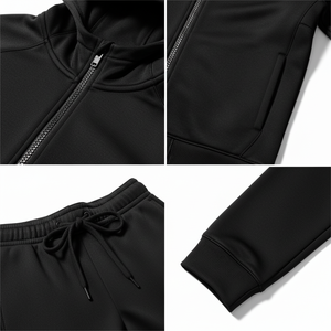 Survêtement de football respirant et à séchage rapide de haute qualité, coupe athlétique confortable en 100 % polyester tricoté avec logo frontal - Product Image 4