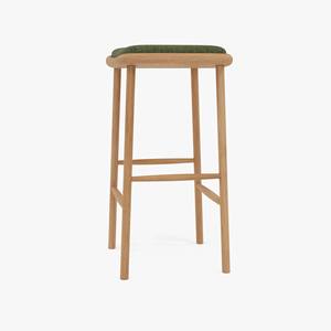 Tabouret de bar en teck massif indonésien, tabouret de comptoir en bois durable pour îlot de cuisine, fournisseur de meubles de café, export OEM - Product Image 3