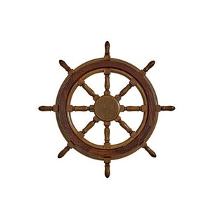Wooden <b>Ship</b> <b>Wheel</b> Marine Heritage Display Feature Developed to Showcase Seaside Decorating with Classic Ocean Influence - Product Image 5